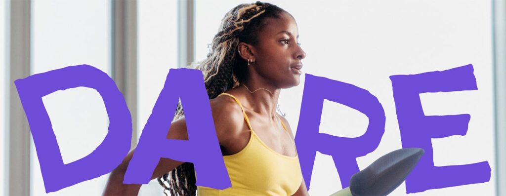 A young athlete running in a therapeutic gym.